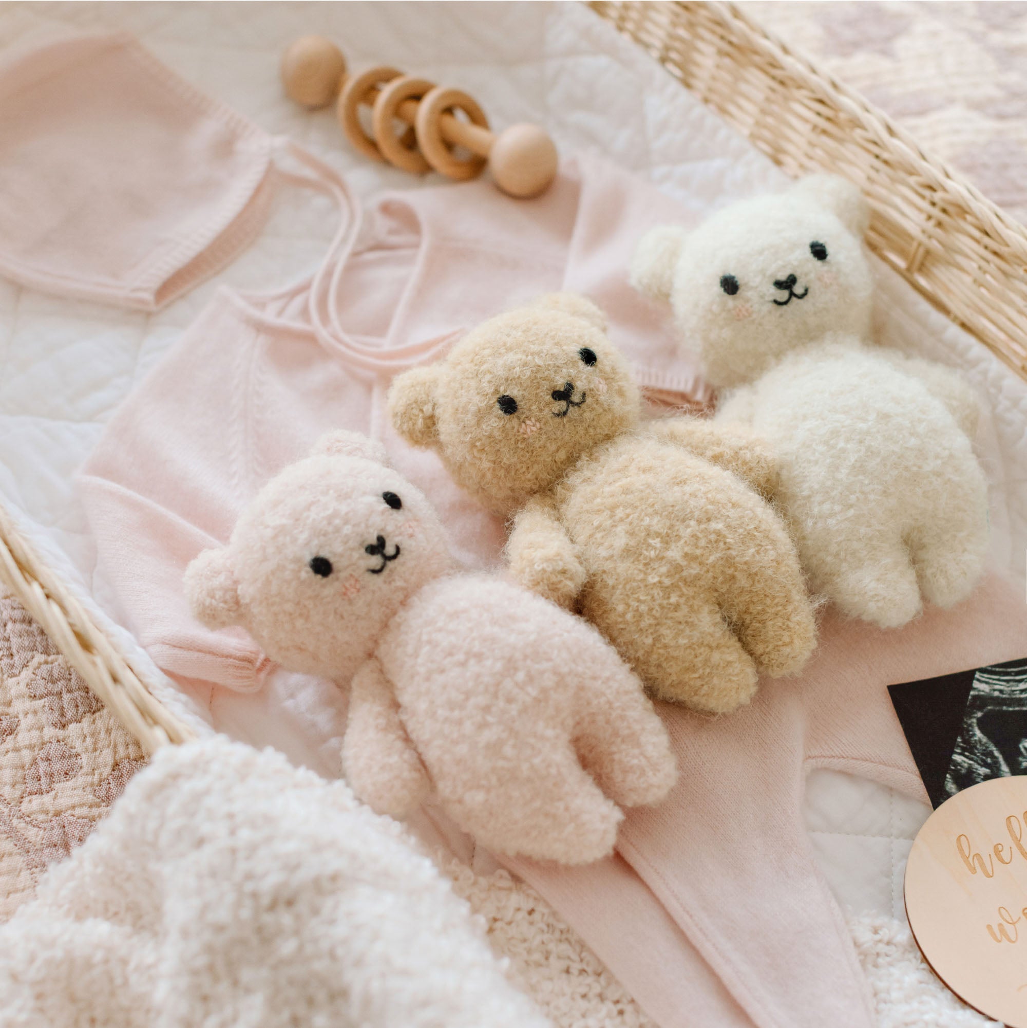 Baby bouclé bear (ivory)