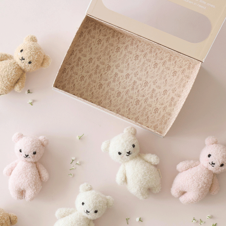 Baby bouclé bear (ivory)