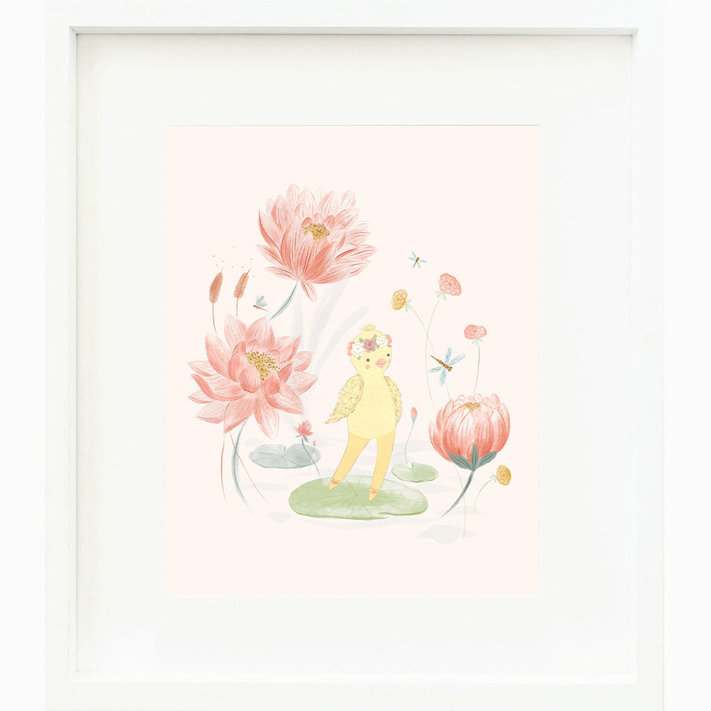 Flora's print mauve (8"x10")