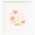 Flora's print mauve (8"x10")